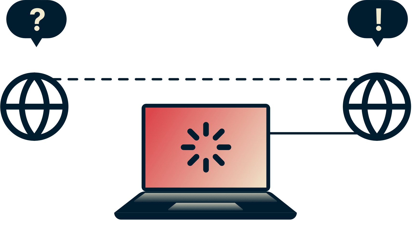 &iquest;Qu&eacute; es el peering? Diagrama que muestra dos ISP que restringen la velocidad de un port&aacute;til que transmite v&iacute;deo.
