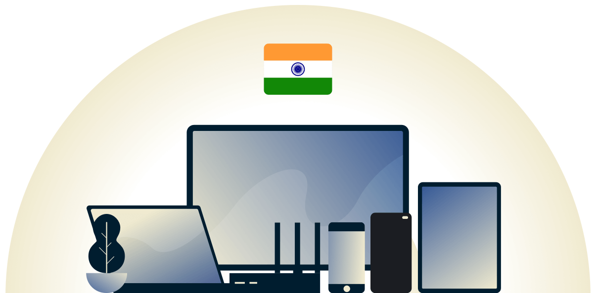 India VPN skyddar en m&auml;ngd olika enheter.